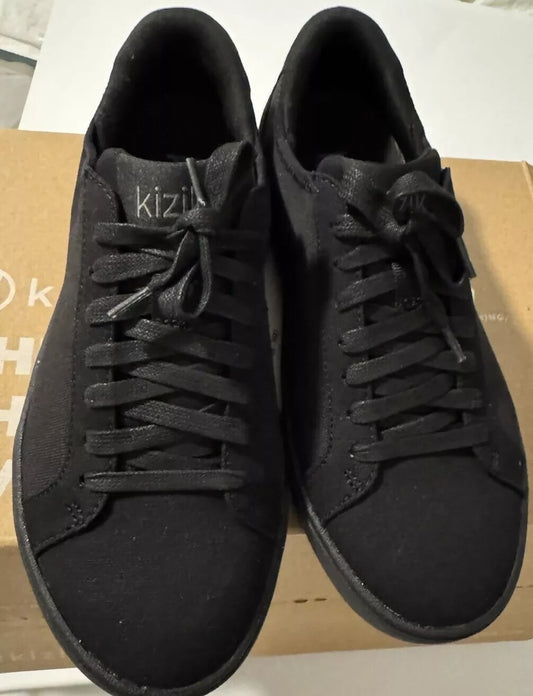 Kizik Irvine Unisex Women’s    M6/ W7.5 Black  Canvas Shoes Sneakers Hands Free