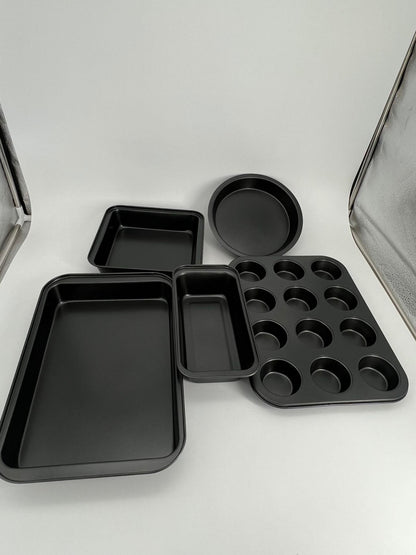 5 Pieces Bakeware Set  Baking Pans Set with Cookie Sheet,Nonstick & Stackable