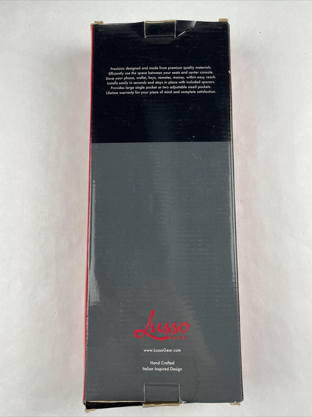Lusso Gear Black Car Pocket Organizer Handcrafted Storage 2 Pack