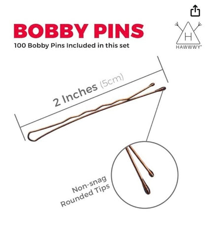 110 Ultimate Bobby Pins (2 inches), Premium Set - Includes 10 Spin Pins Plus ...