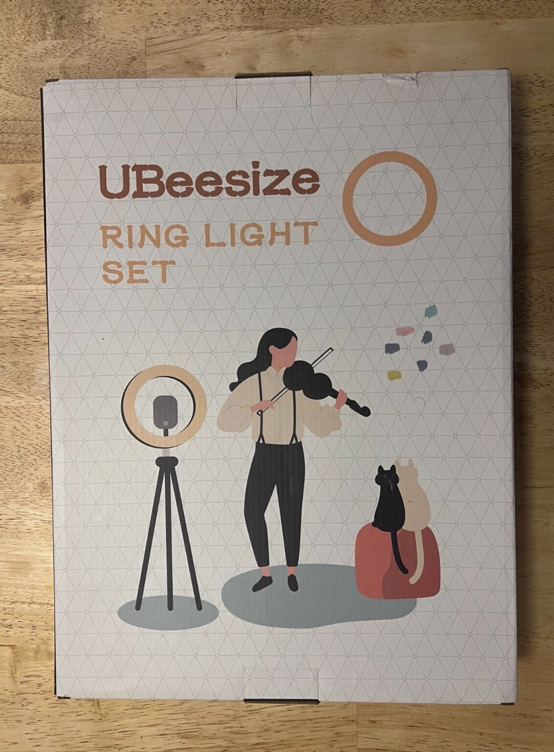 UBeesize 10" Selfie Ring Light with Tripod Stand Black, Ring Light Set,