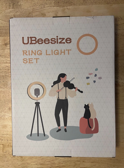 UBeesize 10" Selfie Ring Light with Tripod Stand Black, Ring Light Set,
