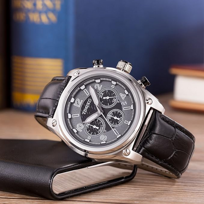 Men's Multifunction Chronograph Illuminated Watch in Stainless Steel