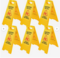 BestEquip 6 Pack Caution Wet Floor Signs 25\" Double Sided Caution Sign