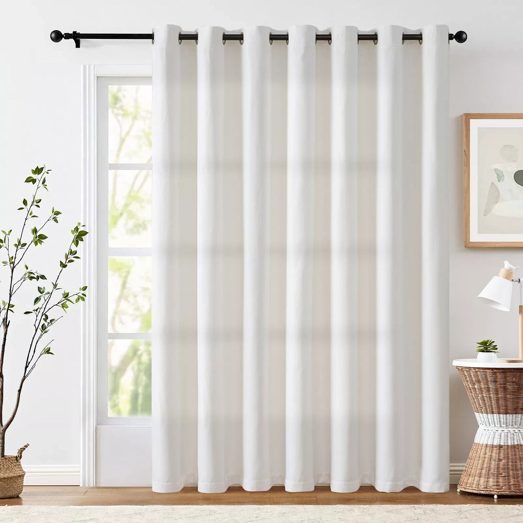 H.VERSAILTEX Linen Blackout Curtains 84 Inches Long 100% Blackout Thermal Insula