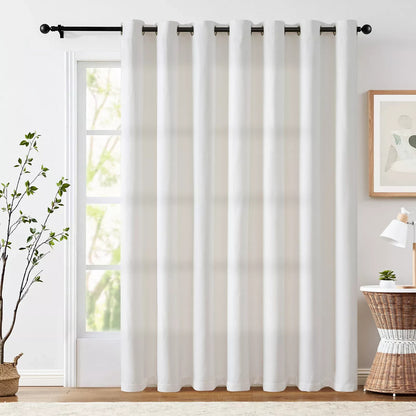 H.VERSAILTEX Linen Blackout Curtains 84 Inches Long 100% Blackout Thermal Insula
