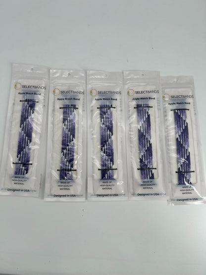 5  -Pack M  Purple  Loop Watch Bands 0.8 x 6.8 Inch   Fits 38mm/40mm/41mm