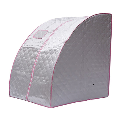 Home Spa Detox Therapy Portable Full Body Personal Steam Sauna Heated Silver NEW
