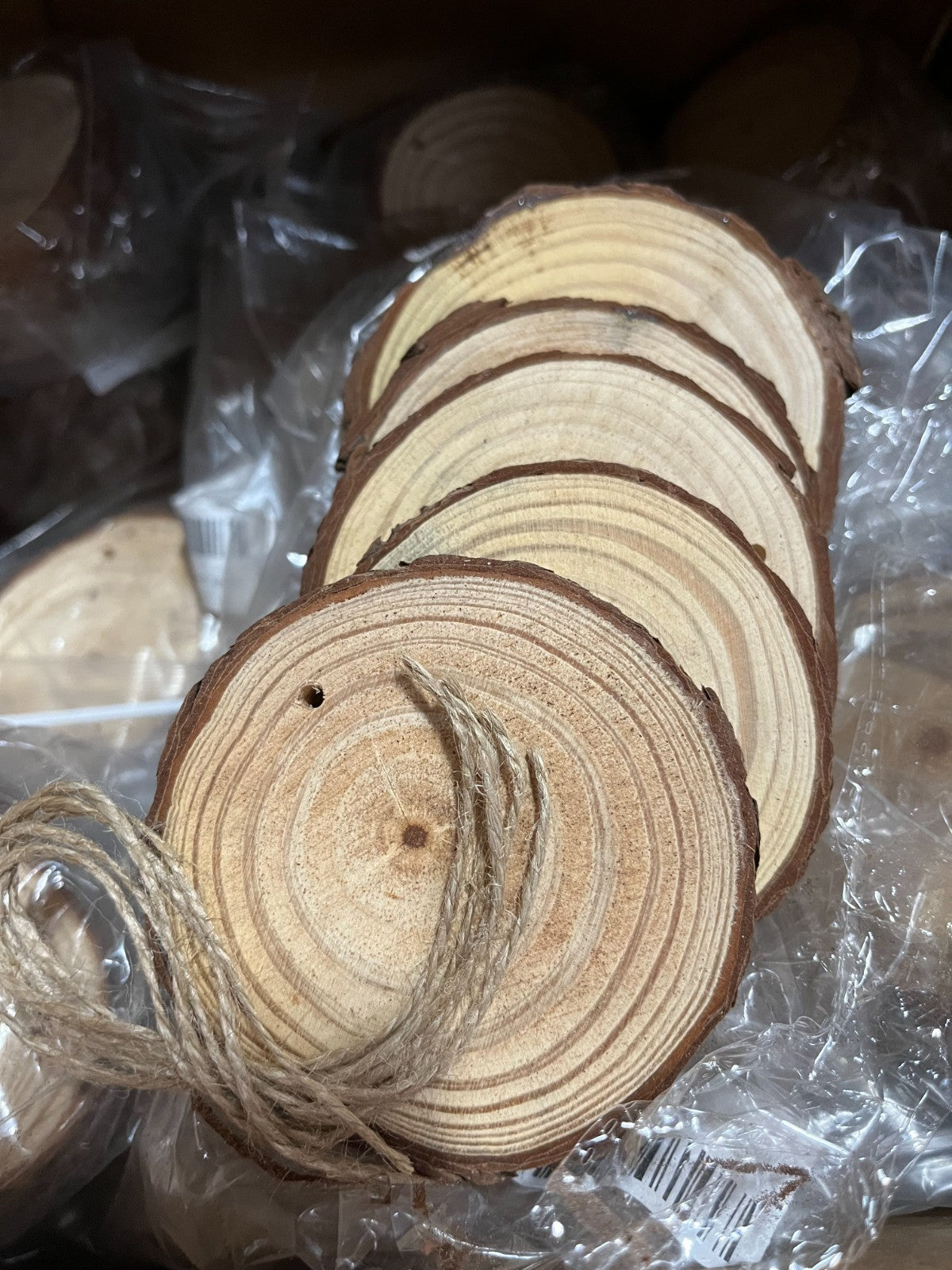 Unfinished Wood Slices – 115Pcs (3–3.5”) for DIY Crafts & Decor