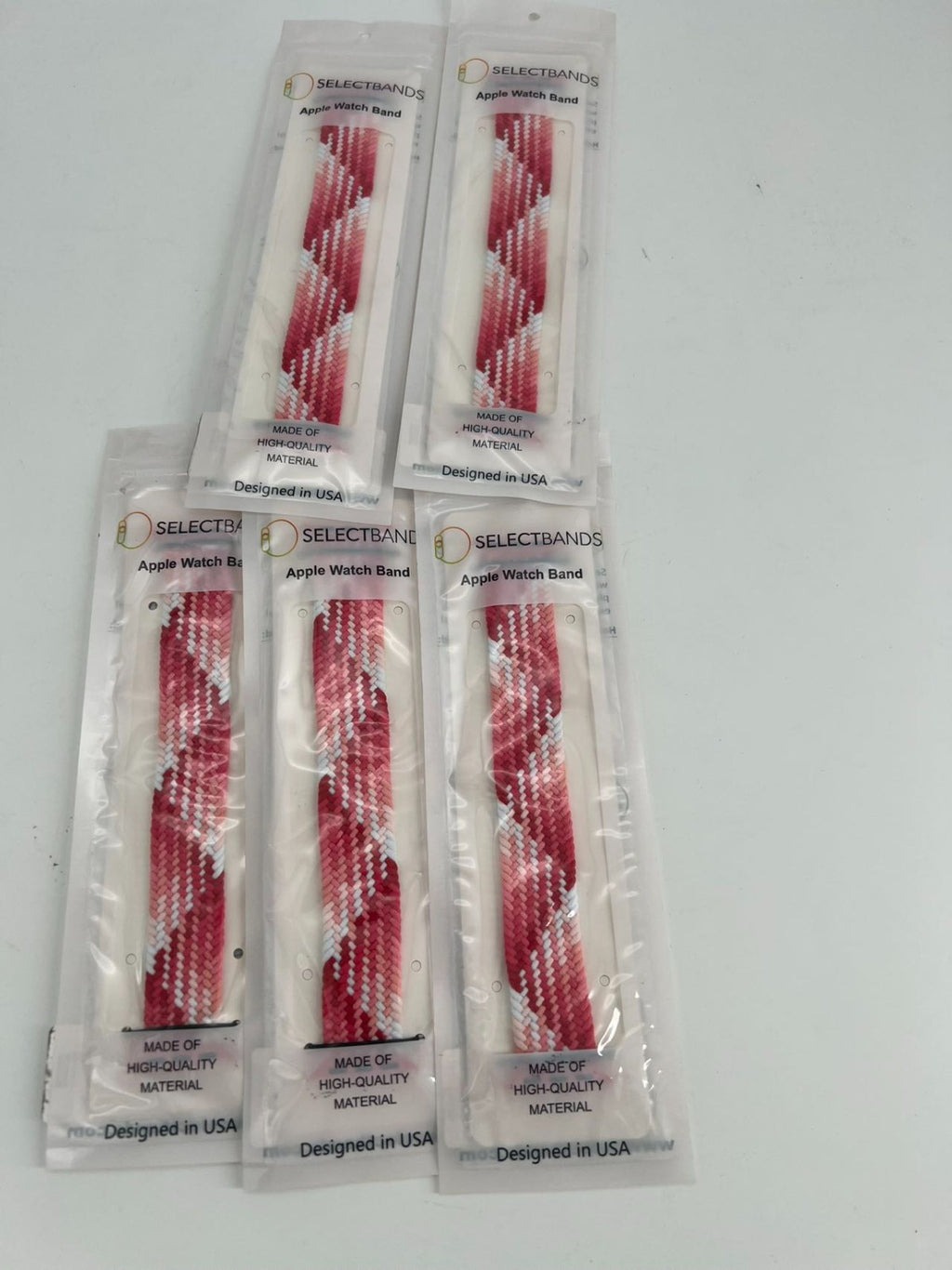 5-Pack XS  Aztec  pink Loop Watch Bands 0.8 x 5.6 Inch Fits 42mm/44 mm/45 mm