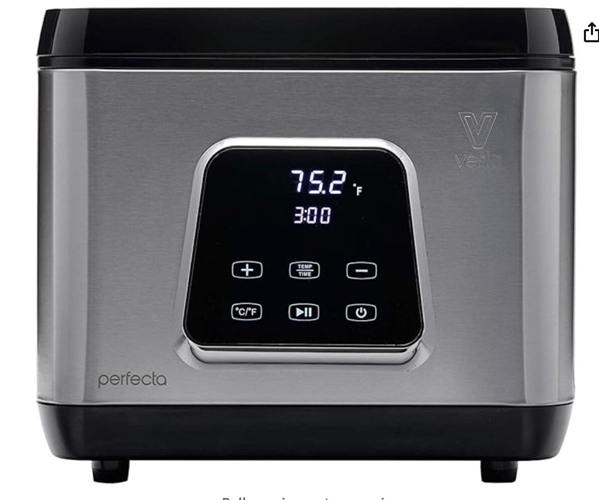 Sous Vide Water Oven by Vesta Precision- Perfecta Powerful Pump Design 10 Liter