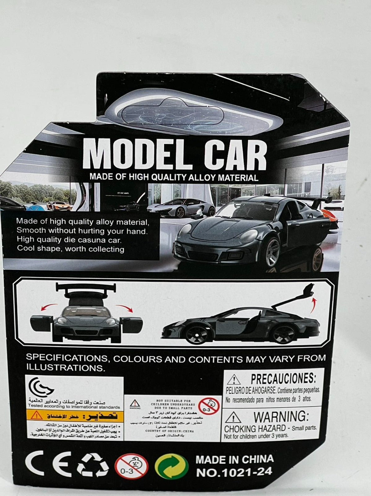 4 pieces in 4 colors, 3+ children’s 3-door toy car