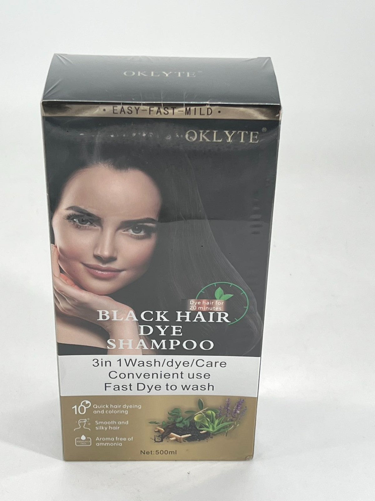 Black Hair Dye Shampoo Instant 3 in 1