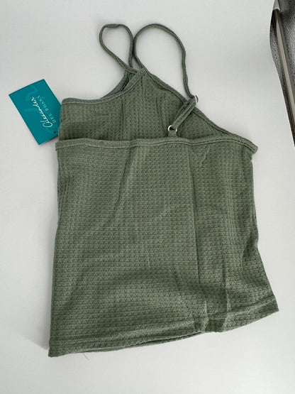 Women's Cami Top & Pants, Pajamas with Pockets, Spaghetti Straps green  2X