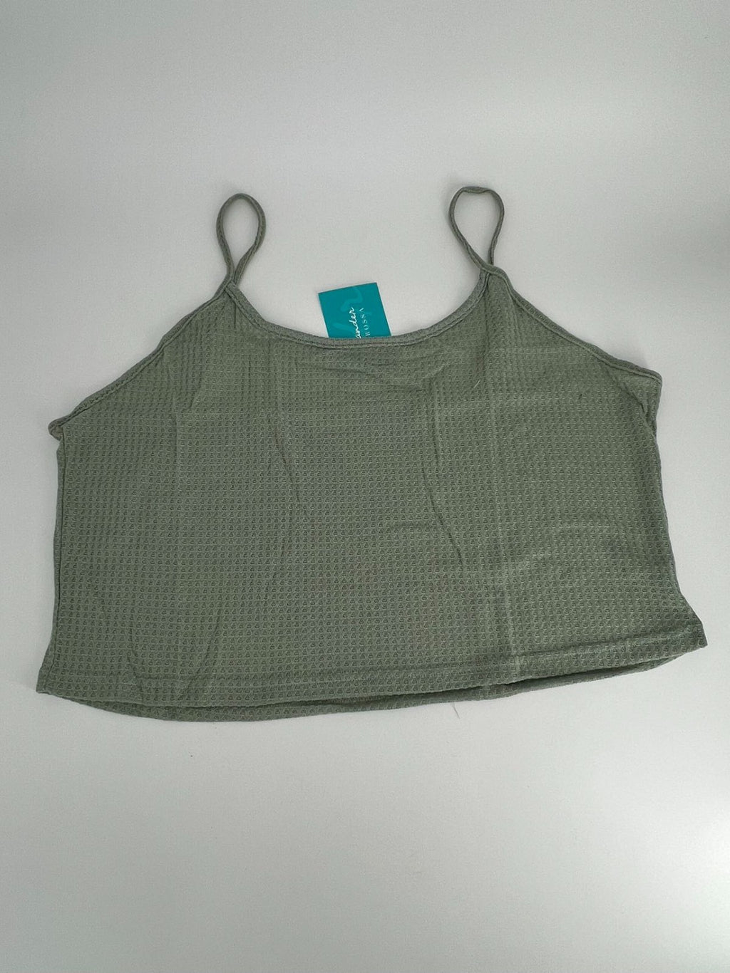 Women's Cami Top & Pants, Pajamas with Pockets, Spaghetti Straps green  2X