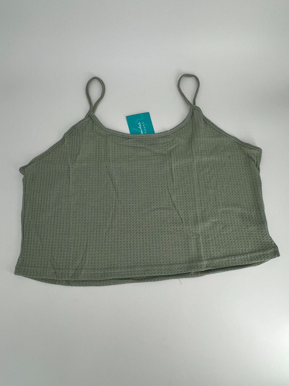 Women's Cami Top & Pants, Pajamas with Pockets, Spaghetti Straps green  2X