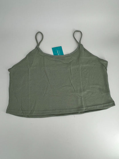 Women's Cami Top & Pants, Pajamas with Pockets, Spaghetti Straps green  2X