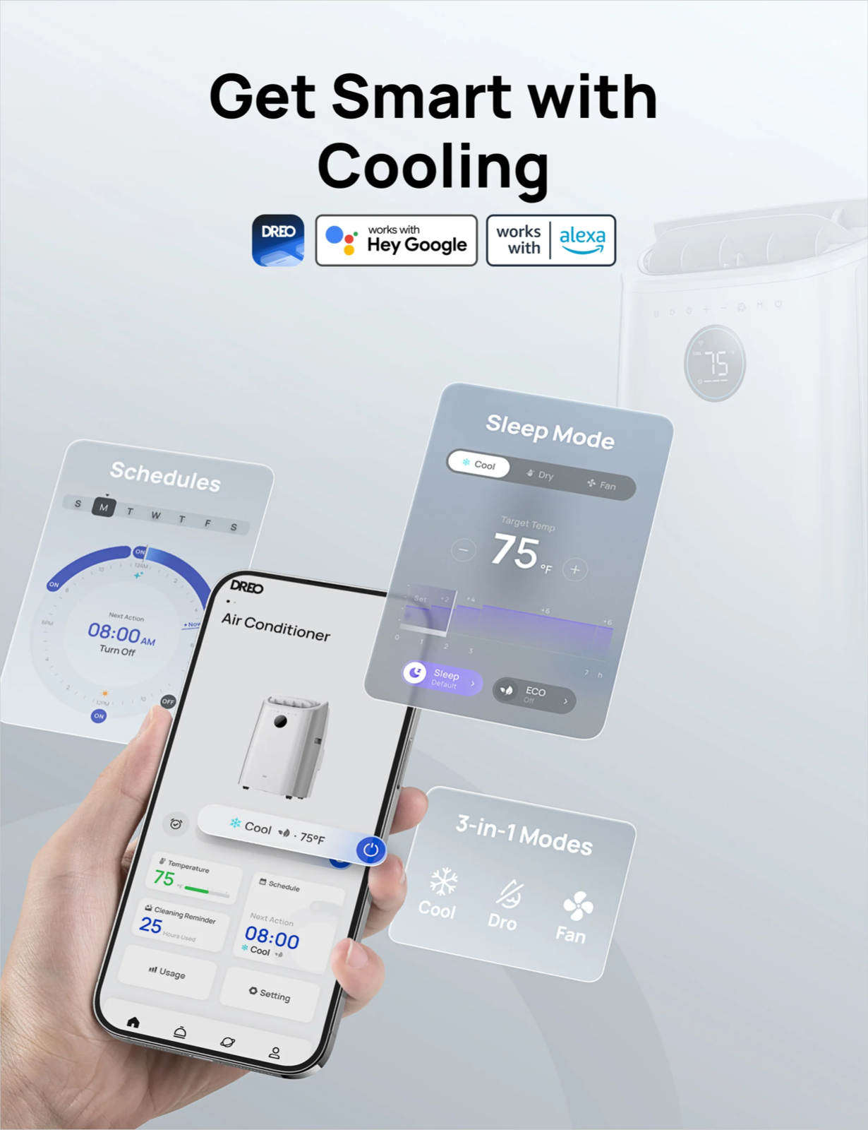 Smart Air Conditioner White -open box