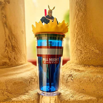 My Hero Academia All Might Tumbler With Straw Carnival Cup 20 oz Plastic Anime