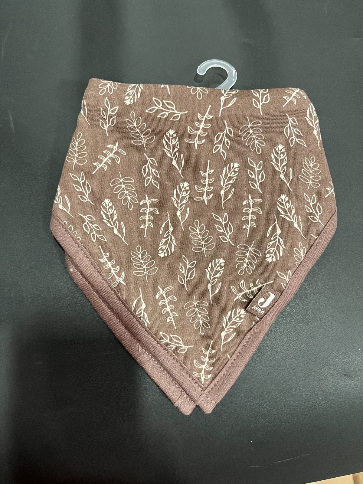 2-Pack Baby Bibs – Chestnut, 100% Cotton Outer – 14.2” x 9”, Button Back