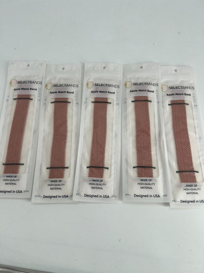5-Pack M  Aztec Pink Loop Watch Bands 0.8 x 5.6 Inch Fits 42mm/44mm/45 mm  Case