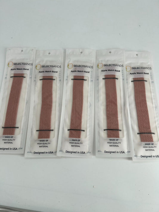 5-Pack M  Aztec Pink Loop Watch Bands 0.8 x 5.6 Inch Fits 42mm/44mm/45 mm  Case