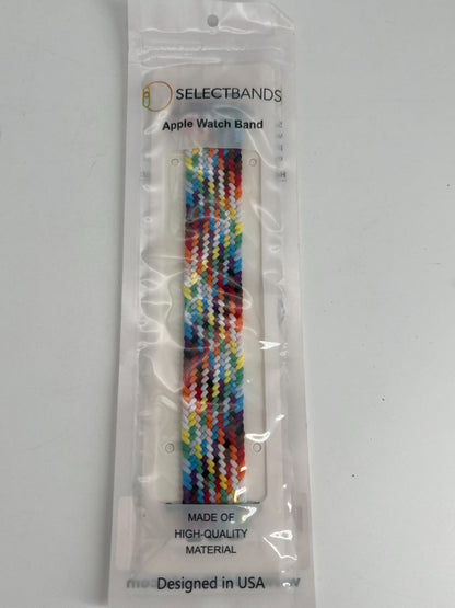 5- Pack M  Color Burst  Loop Watch Bands 0.8 x 6.2 Inch  Fits 42mm/44mm/45mm