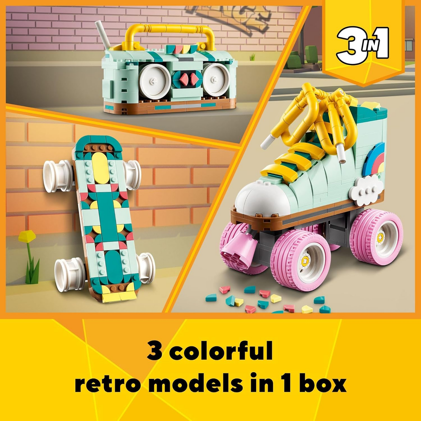lego 3 in 1 creator sets new Retro Roller Skate