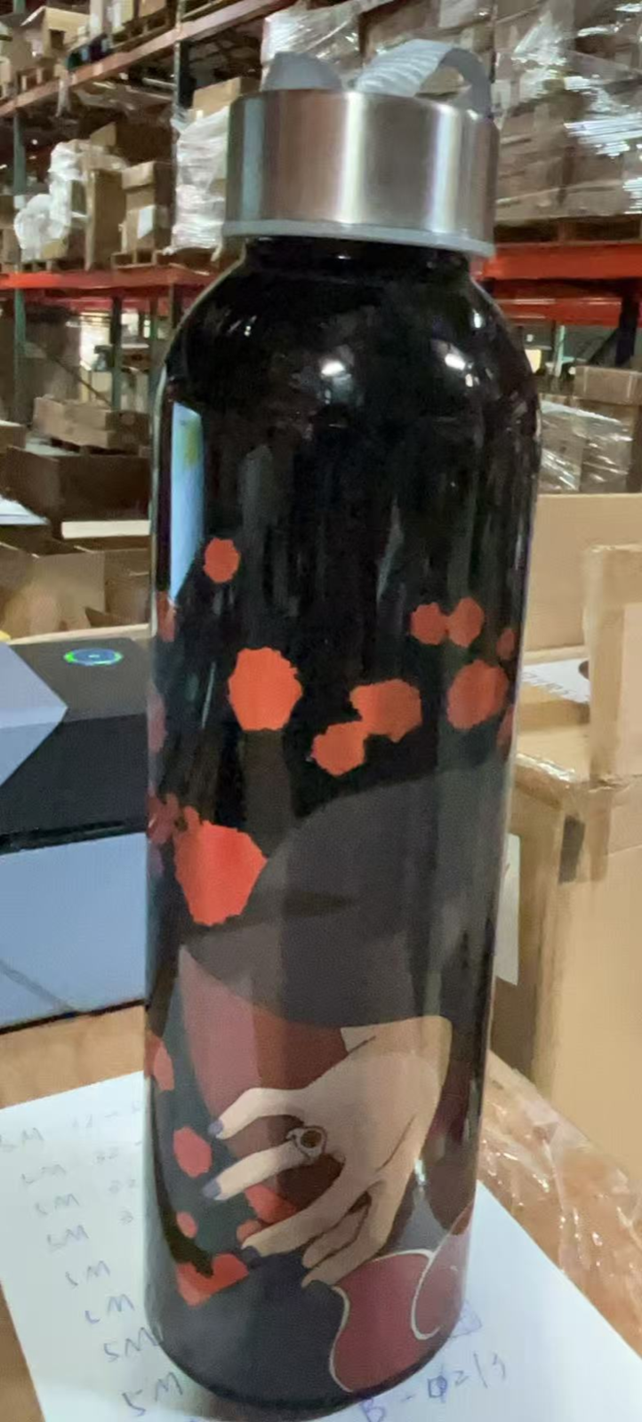 JUST FUNKY Naruto Water Bottle | Naruto Shippuden Akatsuki Glass Water Bottle Fe