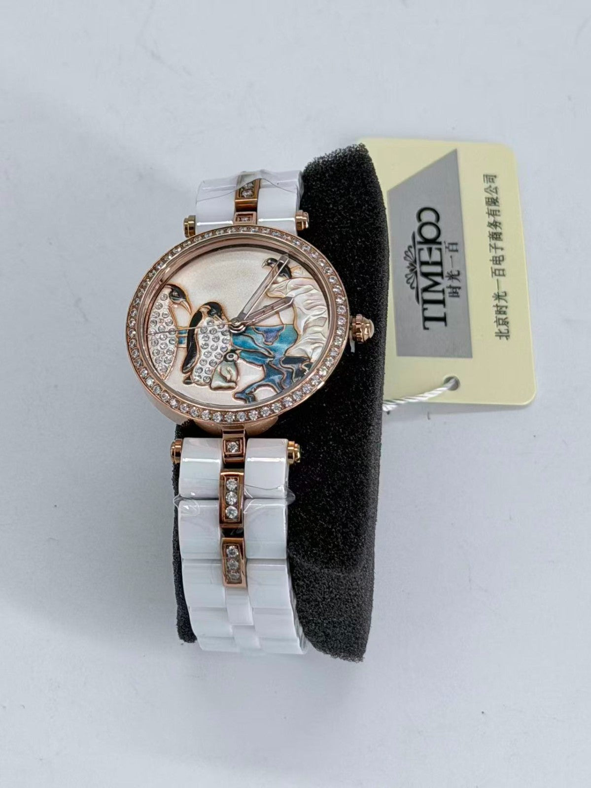 Fashion quartz for women penguins white