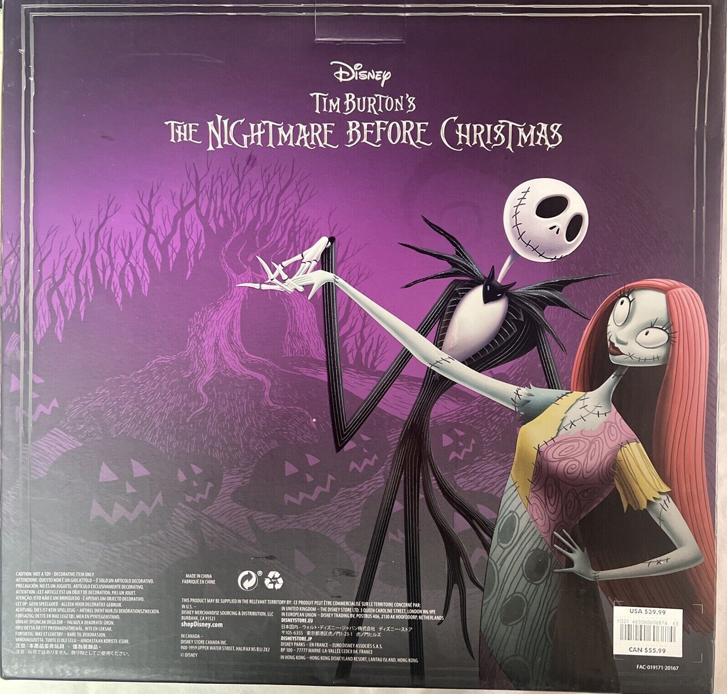 Disney Nightmare Before Christmas Ball Ornament Set Jack Skellington Tree Topper