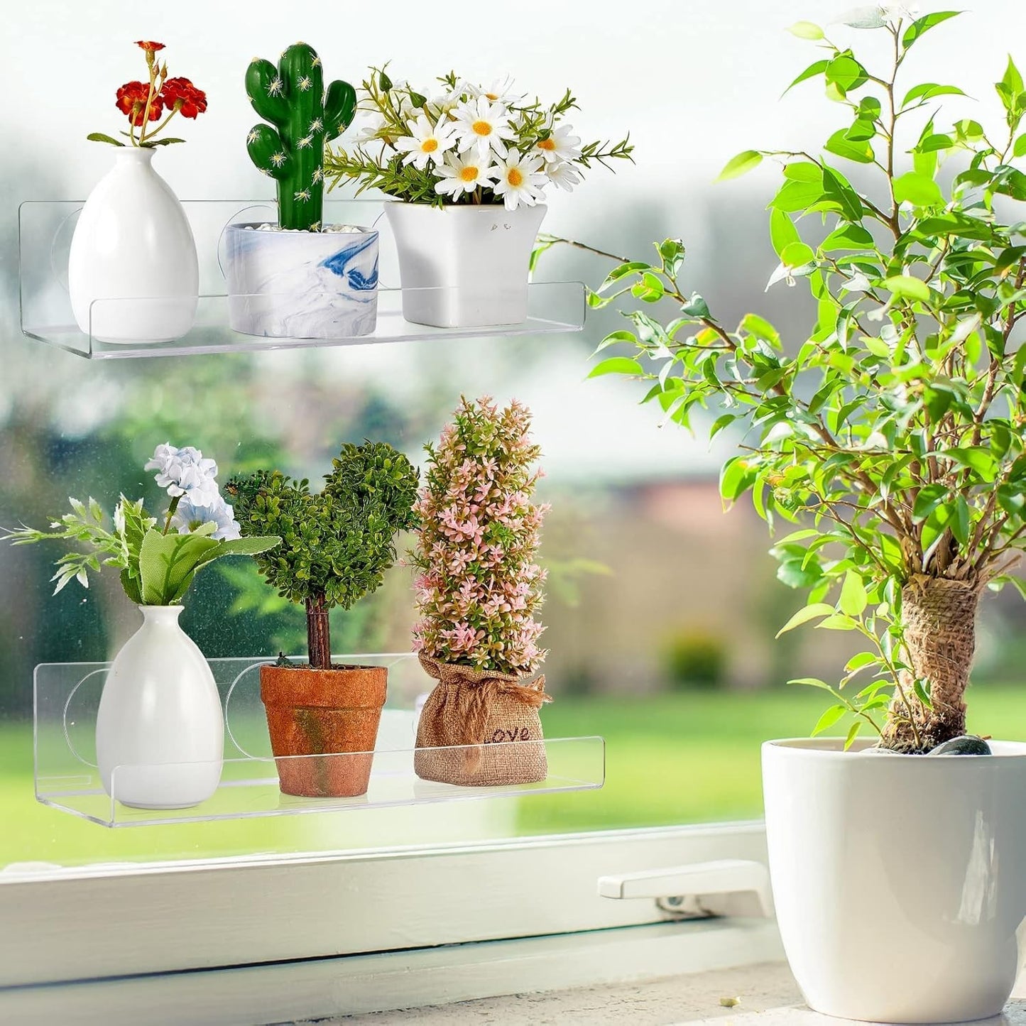 Versatile Wall Shelves , Size: L10"  × H1" × W 7"