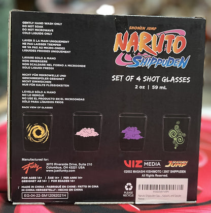 Naruto Shippuden Shonen Jump Shot Glass Set of 4