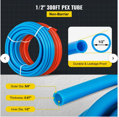 2 Rolls of 1/2 Inch X 300 Feet Tube Coil