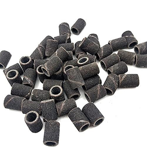 100 Pcs/set Black Nail Drill Sanding Bands #240 Manicure Tool