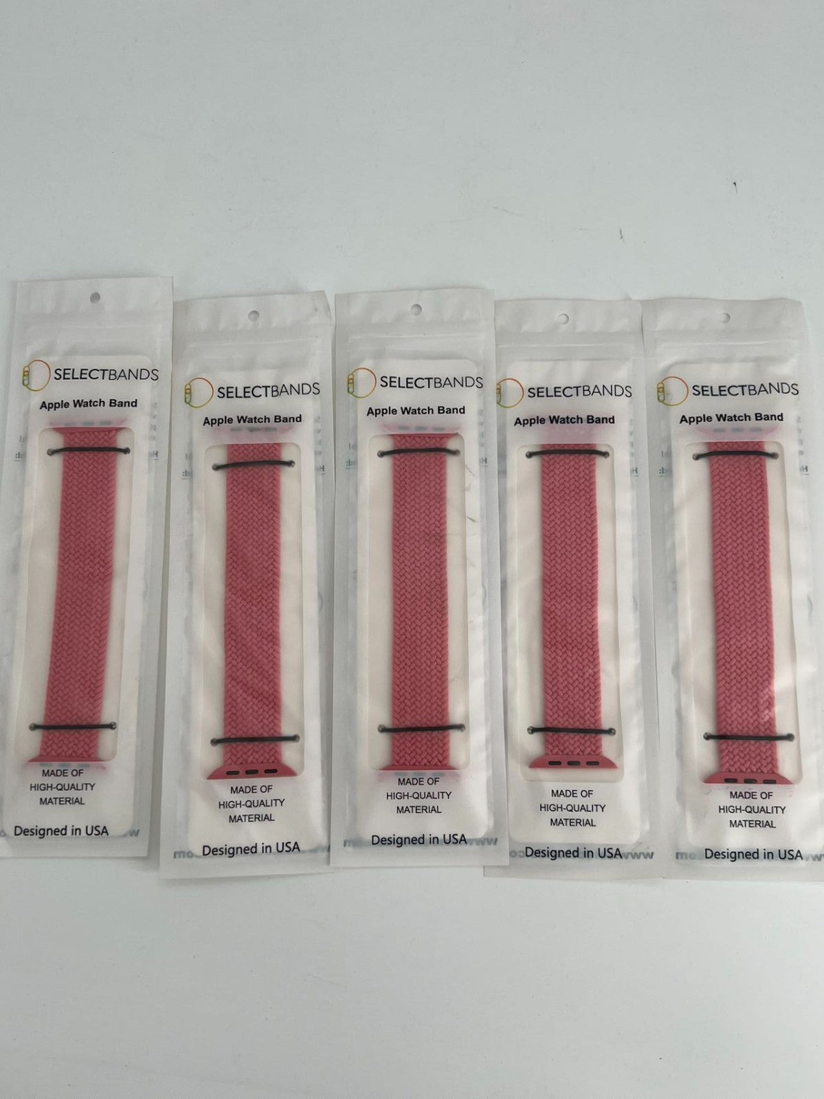 5-Pack XS Aztec pink  Loop Watch Bands 0.8 x 5.6 Inch Fits 42mm/44 mm/45mm  Case