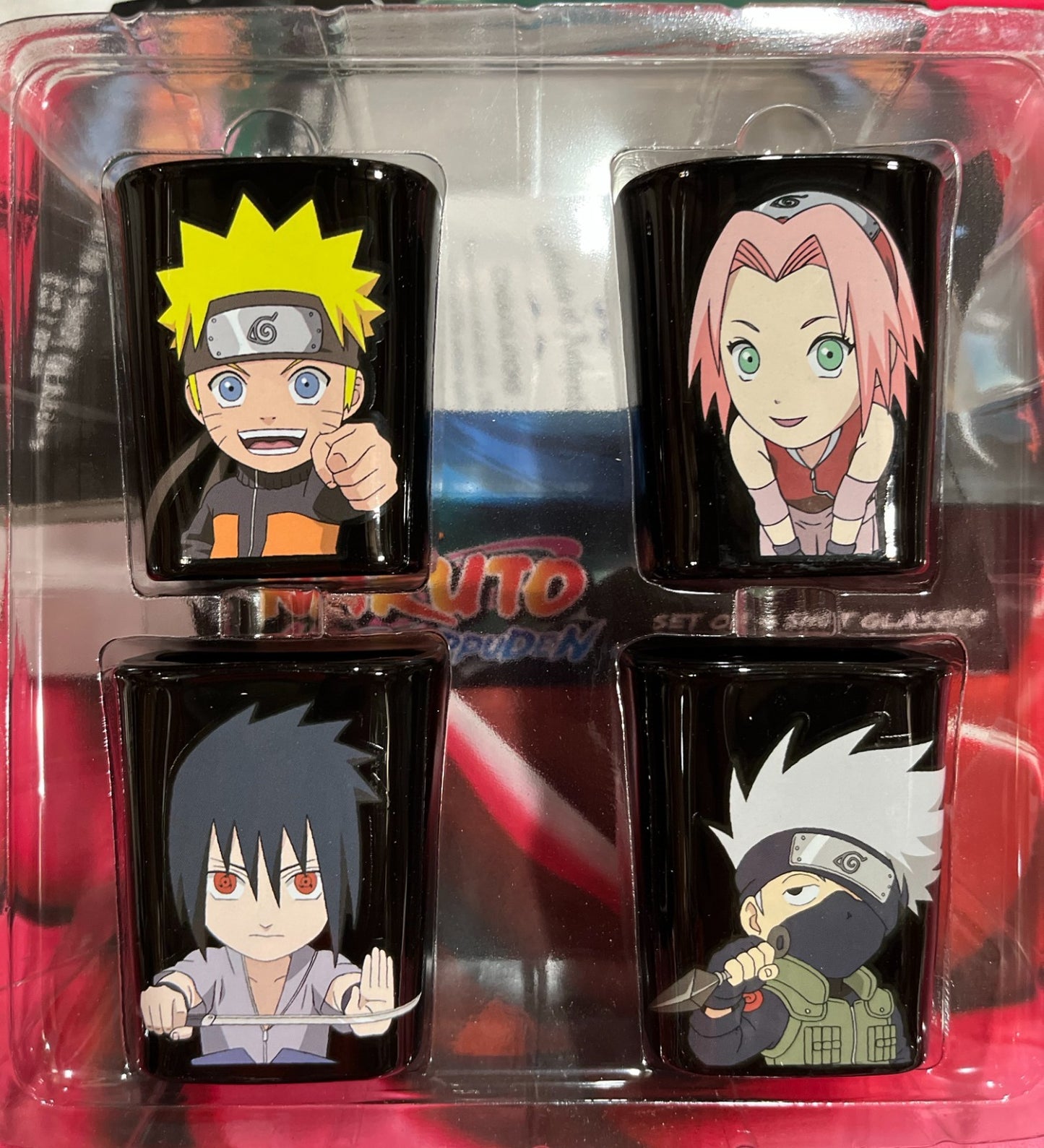 Naruto Shippuden Shonen Jump Shot Glass Set of 4