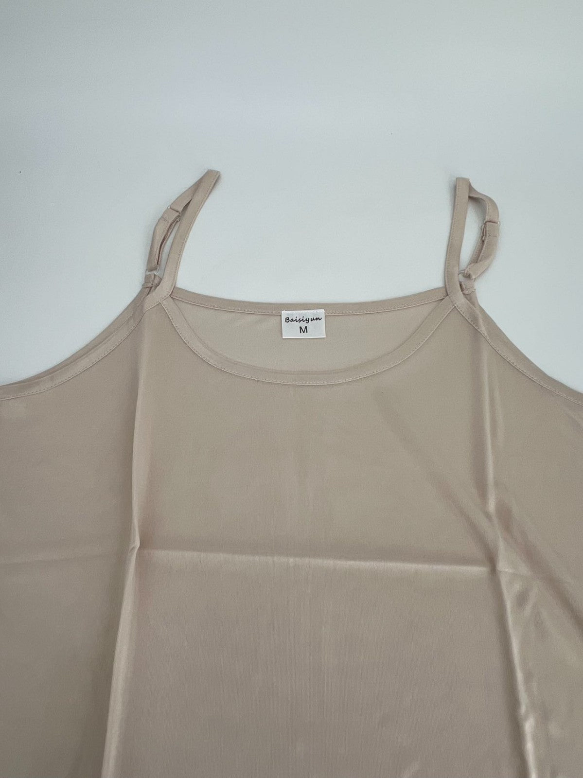 See Through Sleepwear Dress Beige M