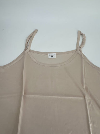 See Through Sleepwear Dress Beige M