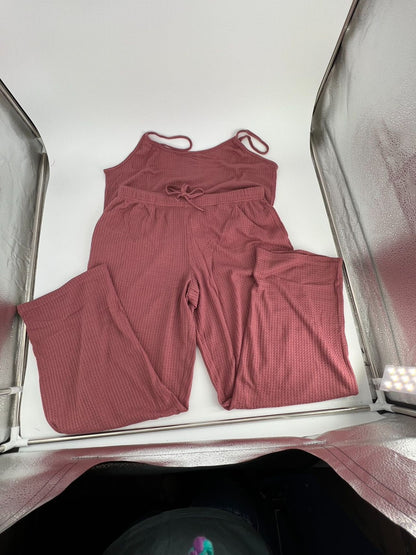 Cami Top & Pants, Pajamas with Pockets, Spaghetti Straps Rose Taupe SiZE XL