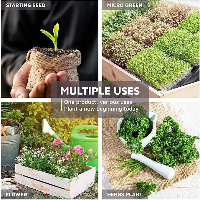 Easy to Use Compressed Coco Coir Organic Top Soil for Indoor and Outdoor; Each B