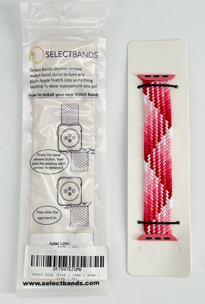 10-Pack XS  Pink  Loop Watch Bands 0.8 x 5.2Inch , Fits 38mm/40mm/41mm  Case