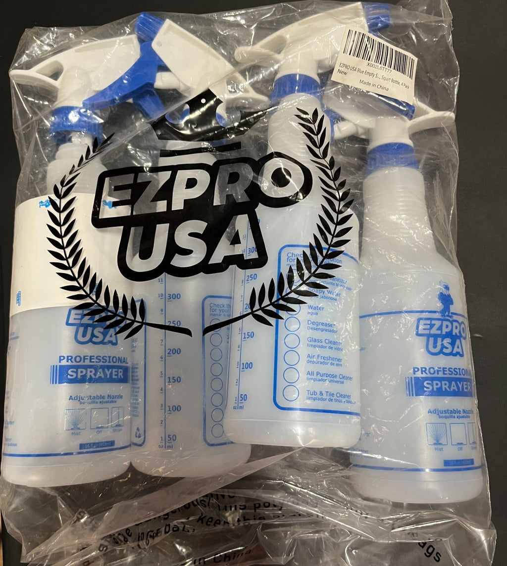 (4 Pack) Great Value All Purpose Plastic Spray Bottle （11.8 fl oz)-Blue
