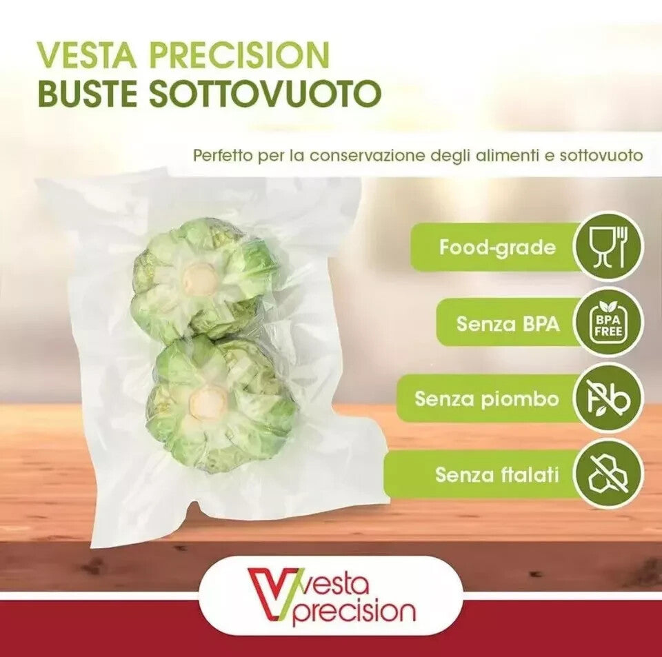 15bags 11*16’’ Vesta Precision Vacuum Bags for Food with Zipper and Valve