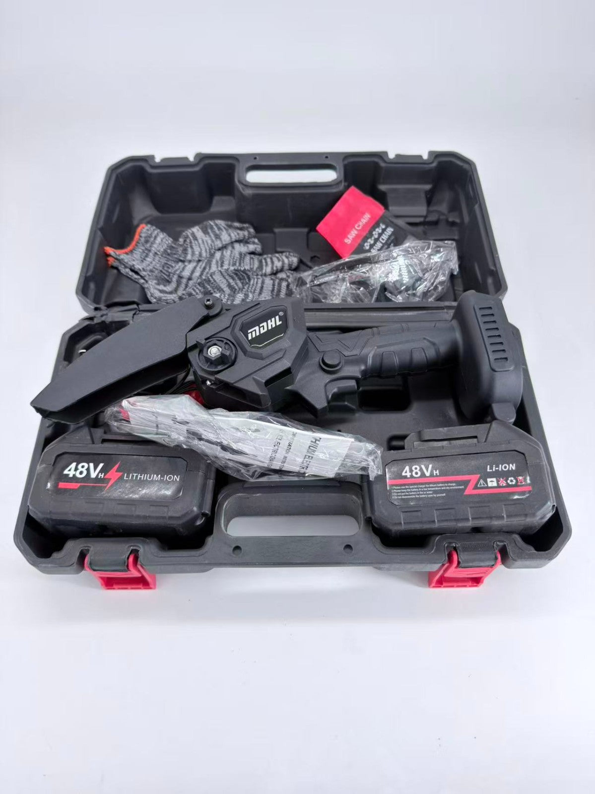48V Mini Electric Chainsaw Cordless Handheld Pruning Saw Rechargeable Wood Cuter