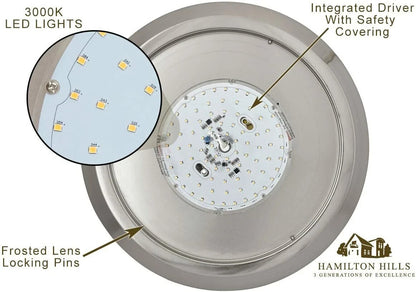 Hamilton Hills 12-Inch LED Disk Light WARM WHITE