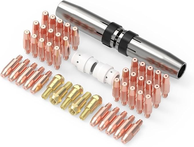 50pcs Binzel MB 24KD MIG Welding Consumables Tip 0.9mm Nozzle