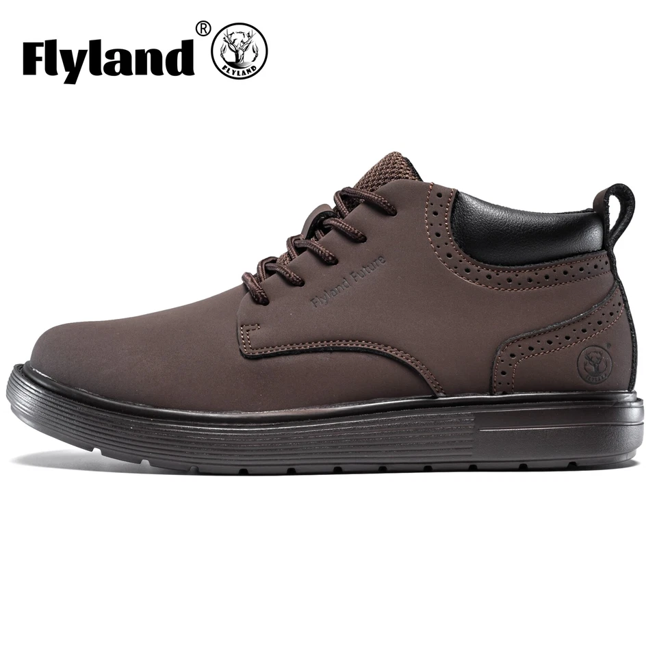 Men's Vintage Classical Genuine Leather Chukka Boots Shoes.
