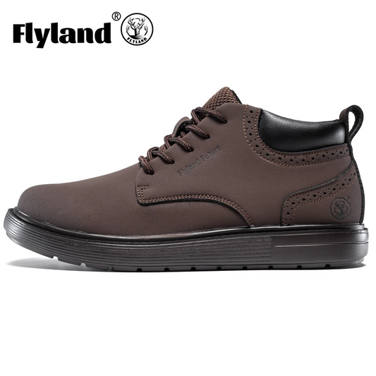 Men's Vintage Classical Genuine Leather Chukka Boots Shoes.