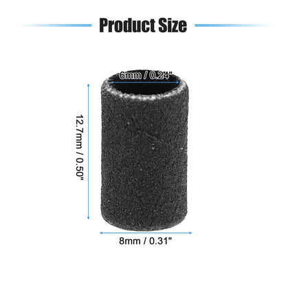 100 Pcs/set Black Nail Drill Sanding Bands #240 Manicure Tool